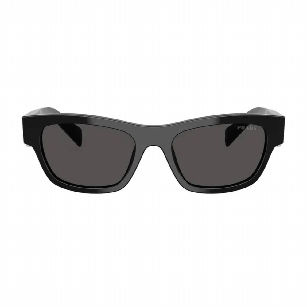 NEW PRADA women's spr b09 16k-08z sunglasses in polished black / grey gradient - Picture 2 of 4